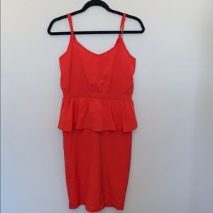 Red Peplum Dress